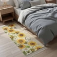 thumbnail image 5 of Kitchen Rug Runner 2'x 5', Sunflower Farmhouse Indoor/Outdoor Washable Carpet with Tassels, Spring Summer Retro Floral Butterflies Reversible Low-Pile Soft Area Rug for Living Room, Bedside, Sink, 5 of 9