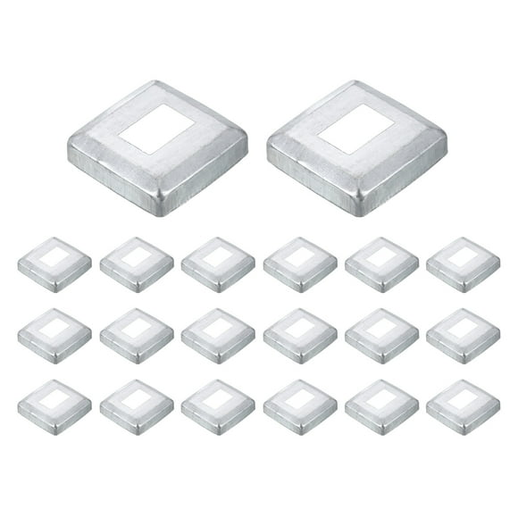 20Pack Post Base Cover, 2.5x2.5 Metal Integral Style Post Skirt Porch Column Wrap(1.25x0.75)