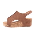 thumbnail image 2 of Zapatos de vestir casuales de estilo romano Sandalias de vestir con punta abierta Sandalias de plataforma para mujer, 2 of 9