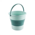 thumbnail image 1 of Collapsible Bucket, Collapsible Plastic Bucket Telescopic Portable Foot Bucket, Foldable Car Wash Bucket 4.6L-B,1 x Collapsible Bucket,Green, 1 of 7