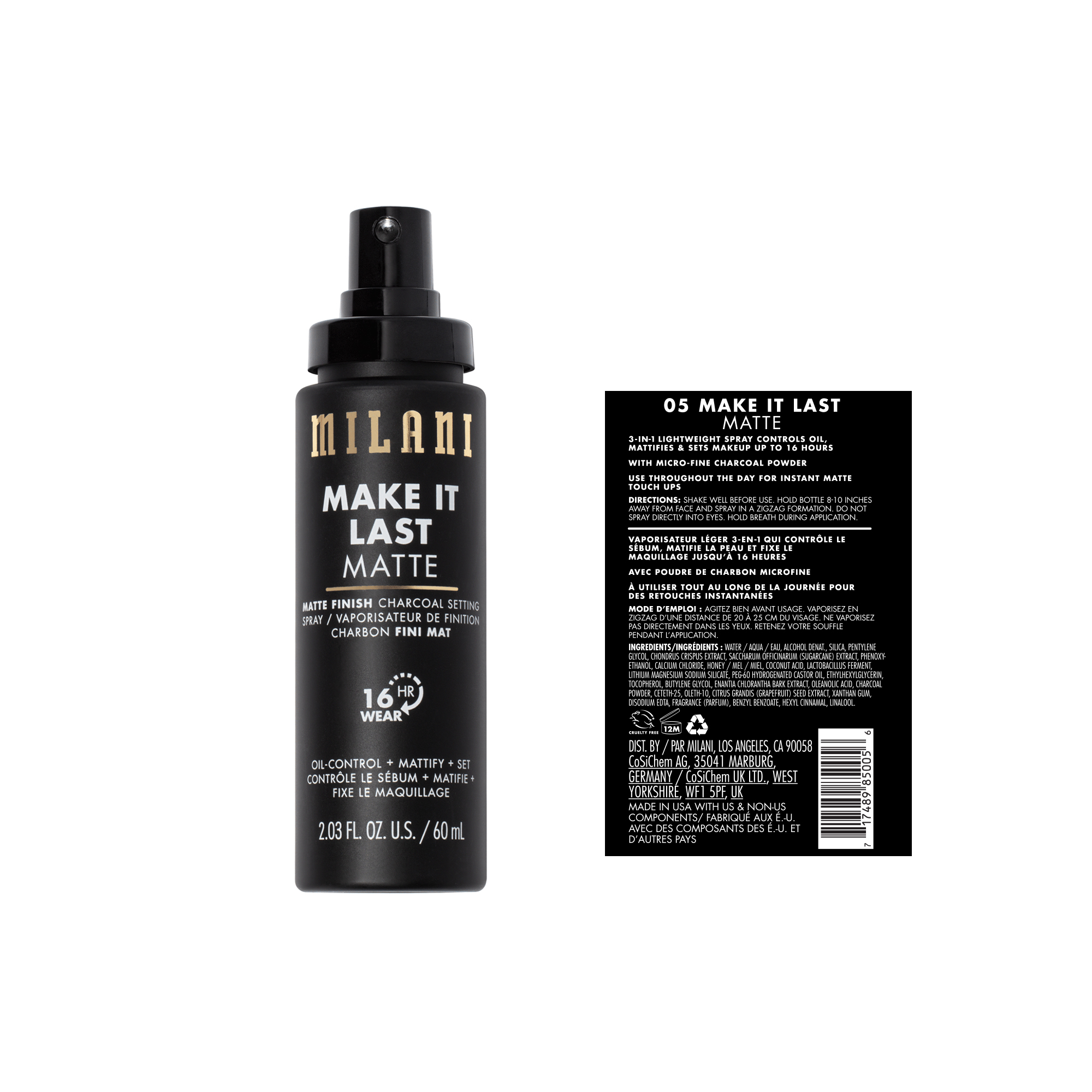 Milani Make It Last Matte Setting Spray Charcoal photo 6