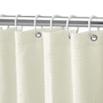 thumbnail image 3 of Utopia Alley Waffle Weave Shower Curtain for Bathroom, 120 GSM Weighted Polyester Bath Curtain (71" W × 79" H, Beige), 3 of 11
