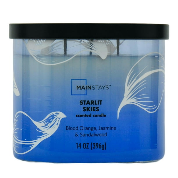 Mainstays 3Wick Ombre Wrap Starlit Skies Candle, 14Ounce