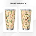 thumbnail image 3 of Susaid Groovy American Western Footwear Print 20oz Car Cup,Insulated Coffee Cup Fully Spill Proof Travel Coffee Mug, Stainless Steel Tumbler for Work Home Outdoor Car-Straw Three-piece Set, 3 of 8
