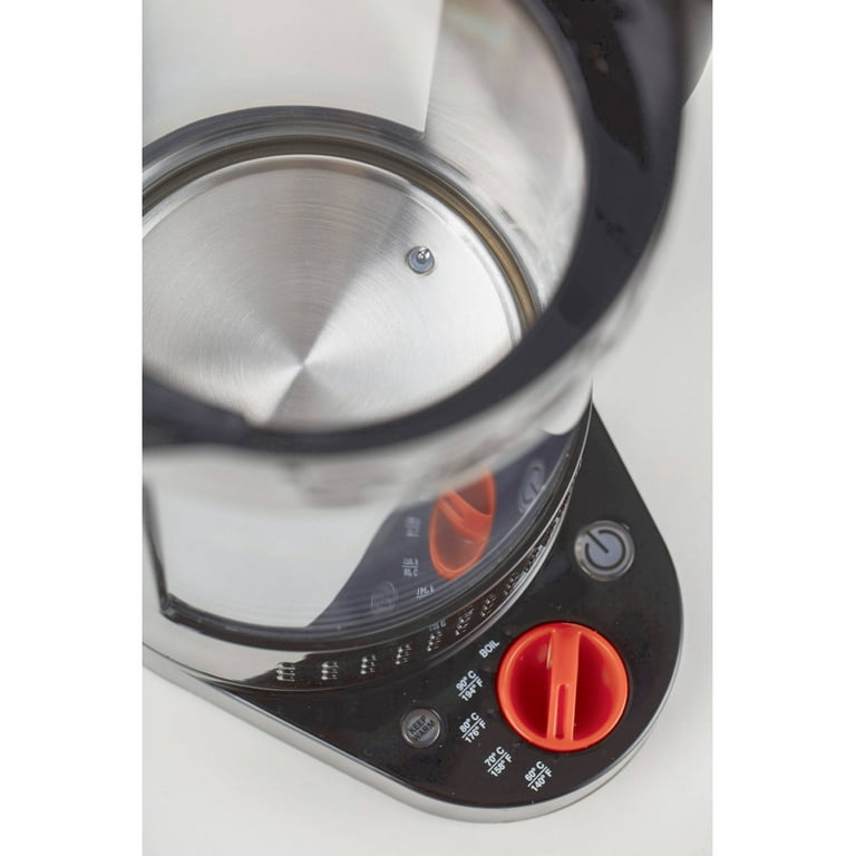 Bodum Bistro Electric Double Wall Water Kettle with Temperature Control, 37  Ounce, Black 