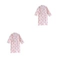 thumbnail image 2 of Sonducket Albornoz de color melocotón, Kimono largo, bata de crepé para primavera y verano, camisón fino suave de media manga para el hogar, Rosa METRO 2Conjunto, 2 of 6
