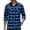 Blue, variant on Mens Flannel Shirts Wrinkle Free Casual Stylish Shirt Lightweight Button Down Plaid Shirts Jacket