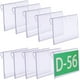 thumbnail image 1 of 50 portaetiquetas de plástico transparente de 80 x 42 mm para precio de venta al público, etiquetas transparentes para tarjetas, letreros de exhibición de mercancía., 1 of 2
