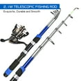 thumbnail image 3 of Pole Lixada Fishing Tackle Set With 2.1m Telescopic Fiberglass Fishing Sea Rod  Fishing Reel Fishing Baits Hooks Fishing Bag Kit Seawater Freshwater Suits Professional, 3 of 7