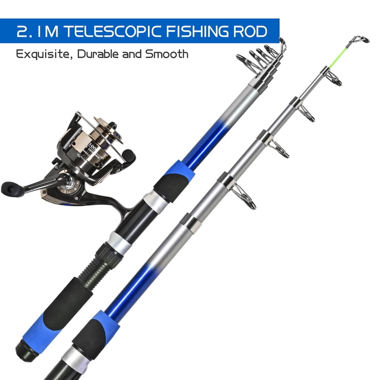 Fishing Lixada Fishing Tackle Set With 2.1m Telescopic Fiberglass Fishing  Sea Rod Fishing Reel Fishing Baits Hooks Fishing Bag Kit Seawater  Freshwater ...