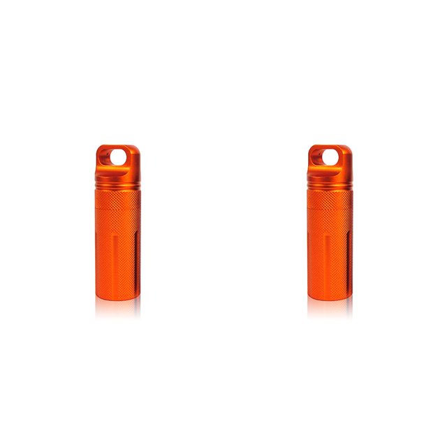 Eigraketly Sello de contenedor para exteriores Caja de pastillas de almacenamiento de emergencia Botella seca Llavero Soporte para encendedor Organizador naranja 2piezas Eigraketly CBP213335