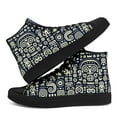 thumbnail image 4 of Coolcustomize Men's Plus Size High Top Tribal Art Casual Shoes | Women's Stylish Sneakers with Fabric Upper, Rubber Sole, and Random Tribal Symbol Design for Daily Walking and Outdoor Travel, 4 of 9