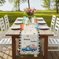 thumbnail image 4 of Table Runners 72 Inches Long Dress Scarves, Easter Farmhouse Kitchen Table Runner, Coffee Tablerunners, Spring Farmhouse Truck Rabbit Eggs Floral Plaid 16x72 Inch, 4 of 9