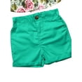 thumbnail image 3 of Qiylii Toddler Girls Clothes Set, Floral Print Ruffle Hem Cropped Tops+Shorts, 3 of 6