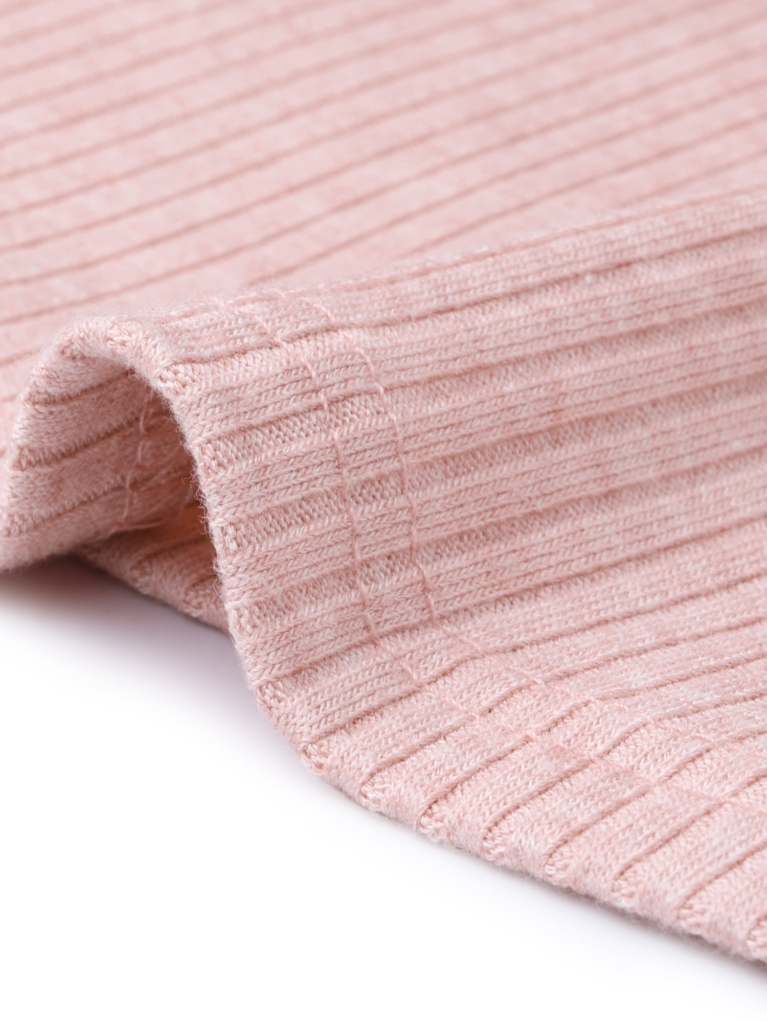 DARING DIVA Women's Long Sleeve Fall A-Line Ribbed Knit Crew Neck Dress M Pink