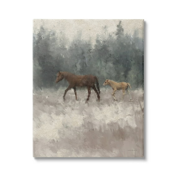 Stupell Foal Horses Countryside Gallop Animals & Insects Painting Gallery Wrapped Canvas Print Wall Art