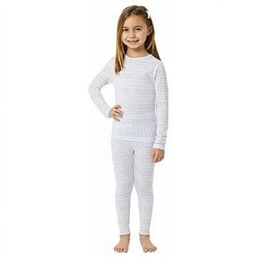 32 Degrees Kid's XL Frozen Snowflake/Built-in Pocket Heat Base Layer Set, White