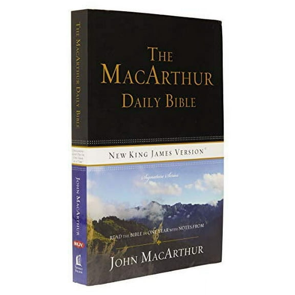 Pre-Owned NKJV MacArthur Daily Bible: Read Through the Bible in One Year, with Notes from John MacArthur Paperback