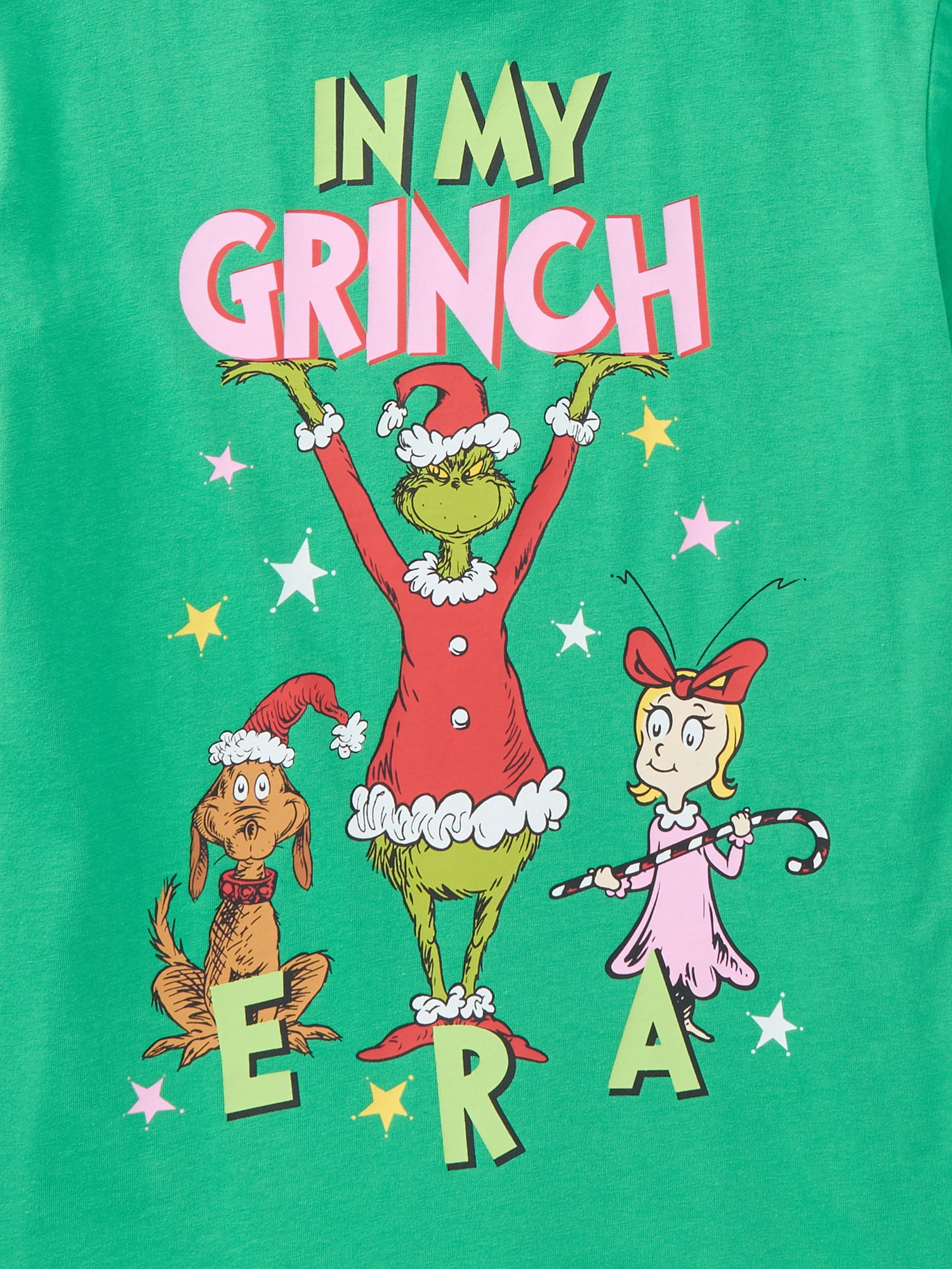 The Grinch In My Grinch Era Girls Graphic Tee with Short Sleeves, Sizes 4-16