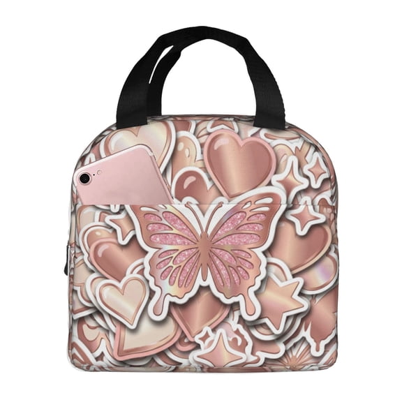 Butterfly Lunch Bag - Reusable Insulated, Leak-Proof Cooler Tote For Work, Picnic, Beach, Camping,Perfect For Picnics And Outdoor Adventures, Camping Essentials