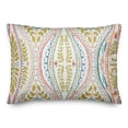 thumbnail image 2 of Creative Products Lime Peach Folk Pattern 14x20 Indoor / Outdoor Pillow, 2 of 3