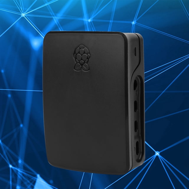 Durable ABS Protective Case for Raspberry Pi 4B with Precise Cutouts, Anti-Corrosion, and Dustproof Design (Black)