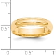thumbnail image 3 of 14K Yellow Gold 14Ky 5mm Half Round With Edge Band Size 7.5 Made In United States hre050-7.5, 3 of 5