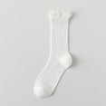 thumbnail image 2 of Women's Lace Socks Ruffle Pointelle Knit Crew Socks Soft Cozy for Daily Wear, 2 of 7