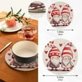 thumbnail image 3 of GZHJMY Cute Love Gnomes Trivets Pot Holders Set of 2 Decoration Potholders Pure Cotton Thread Weave Trivets, Coasters, Placemats, Spoon Rest for Cooking for Kitchen Pans Bowl Teapot, 3 of 7