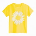 thumbnail image 4 of KPOPLK Girls Shirts Girls Cute Graphic Print Tshirt 3t 4t 5t 6t 7t 8t 9t Round Neck Short Sleeve Tee Summer Casual Tops Size 9-10 Years,Yellow, 4 of 4