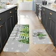 thumbnail image 5 of Christmas Kitchen Floor Mats, Non Slip Kitchen Rugs, Christmas Tree Floor Mat Set for Kitchen and Bathroom, Thickened Polyester Cushioned Antifatigue L Shaped Runner, 47.24x15.75in and 23.62x15.75in, 5 of 7