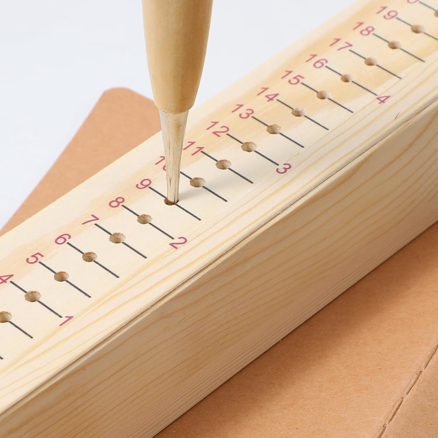 Wood Book Binding Cradle with an Awl, Book Binding Kits Used for Bookbinding Hole Punching, Sturdy and Durable, Easy to Store, Bookbinding Supplies Punch Tools