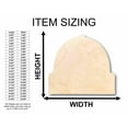 thumbnail image 2 of Unfinished Wood Beanie Hat Silhouette - Craft- up to 46" DIY 10" / 1/4", 2 of 4