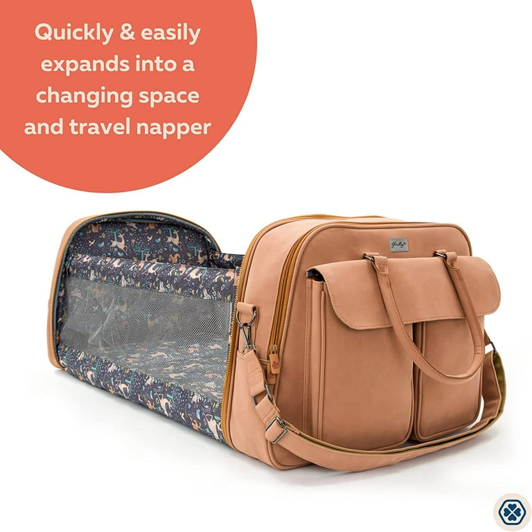 Gladly Family Pod Diaper Bag Travel Cot Foldable Bed Baby Porcini Tan Walmart