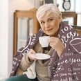thumbnail image 4 of Gifts for Grandma, Grandma Grandparents Day Birthday Gifts Soft Flannel Blanket, Grandmother Gifts from Grandchildren, Grandma Gifts for Mothers Day, The Best Grammy Ever Gifts 60x 50, Taupe, 4 of 6