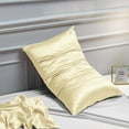 thumbnail image 5 of Satin Pillow Case, 2 Pack Satin Silky Pillowcase for Hair and Skin, Satin Pillowcase Set of 2, Queen, 20" x 30", Beige, 5 of 8