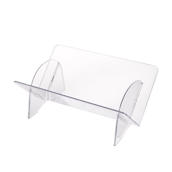 Book Stand Transparent Acrylic Desktop Bookshelf Book Holder Desk Storage Shelf Reading Picture Book Organizer Inverted Design Stable Display Rack Home Office Study Table Organization