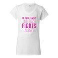 thumbnail image 2 of In This Family No One Awareness Womens V-Neck Tee, White, X-Large, 2 of 3