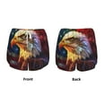 thumbnail image 3 of Pofeuu Geometric American Bald Eagle Print Women's Athletic Shorts Running Workout Shorts Tummy Control Quick Dry Gym Shorts with Pockets Double layer sports shorts-Large, 3 of 7