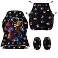 thumbnail image 4 of Whosucclay Dachshund Dog Paw Print Office & Gaming Chair Slipcover Breathable Stretch Computer Desk Chair Cover with Zipper 4-Piece Racing Computer Chairs Slipcover Set, 4 of 8