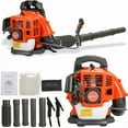 thumbnail image 2 of Seipouy 52CC Gas Leaf Blower, 1.7HP Backpack Blower with 550CFM Air Volume and 200MPH Wind Speed, Powerful 2 Stroke Engine for Heavy-Duty Lawn, Yard, and Parking Lot Cleanup, 2 of 10