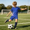 thumbnail image 5 of ATOGUTA Boys Soccer Jersey Set 2 Piece Short Sleeve Soccer Jersey Kids Shirt and Boys Soccer Shorts Youth Activewear Set Size 4T-14, Dark Blue, 5 of 8
