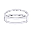 thumbnail image 6 of AFFY 0.25CT Round Cut White Cubic Zirconia Enhancer Guard Ring in 14K White Gold over Sterling Silver-5, 6 of 8