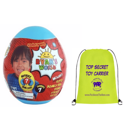 Ryan's World Mini Mystery Egg - Series 7 - Blue Egg with Top Secret Toy Carrier