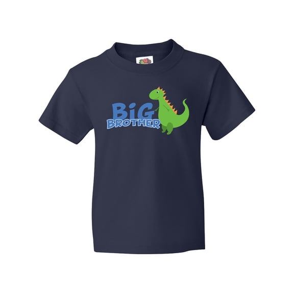 Inktastic Big Brother Green Dinosaur Youth T-Shirt