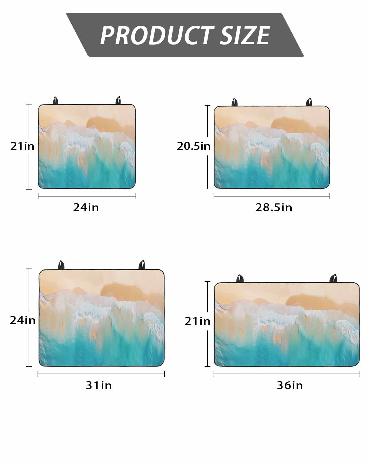 Stove Top Covers for Electric Stove, Orange Aqua Coastal Glass Stovetop Cover Protector, Summer Beach Seaside Nautical Induction Cooktop Protector Oven Mat for Kitchen Countertop 24"x21"