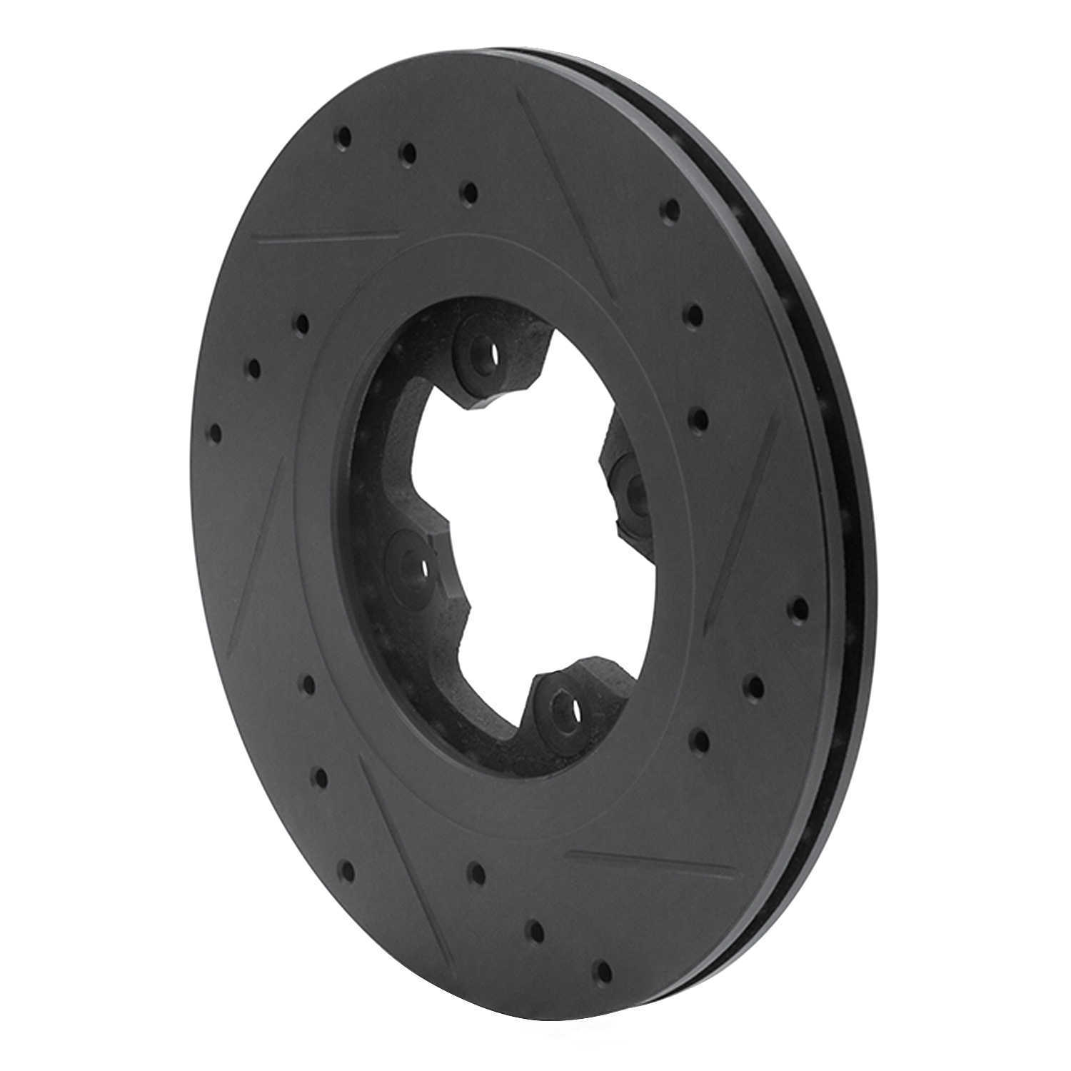 Dynamic Friction Company 633-67008L DFC Brake Rotor - Drilled And Slotted - Black