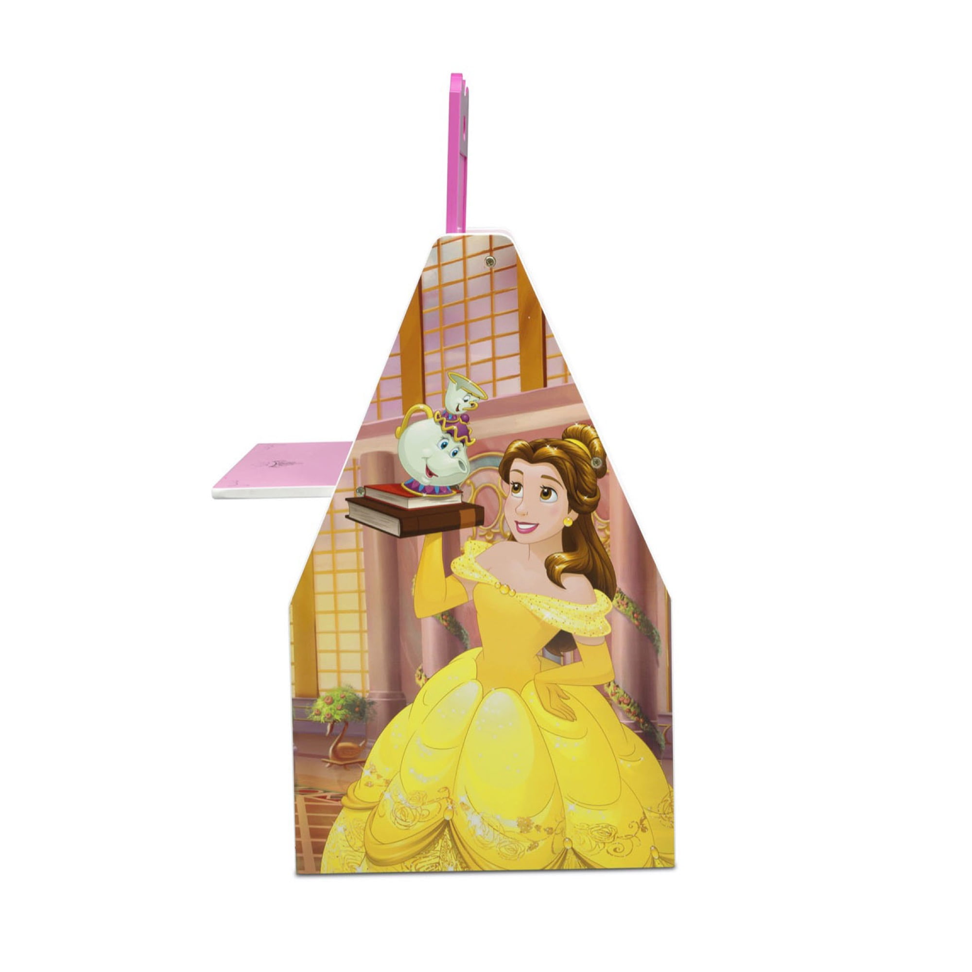 Disney Princess Deluxe Kids Art Table and Stool Set with Easel and Toy Organizer, Multicolor