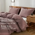 thumbnail image 6 of Simple&Opulence 100% Belgian Linen Pillow Shams -Set of 2, Queen Size - Basic Style Breathable Pure Linen Suitable for Home - Soft and Durable with Envelope Closure Pillowcases (20''x 26'', Purple), 6 of 7