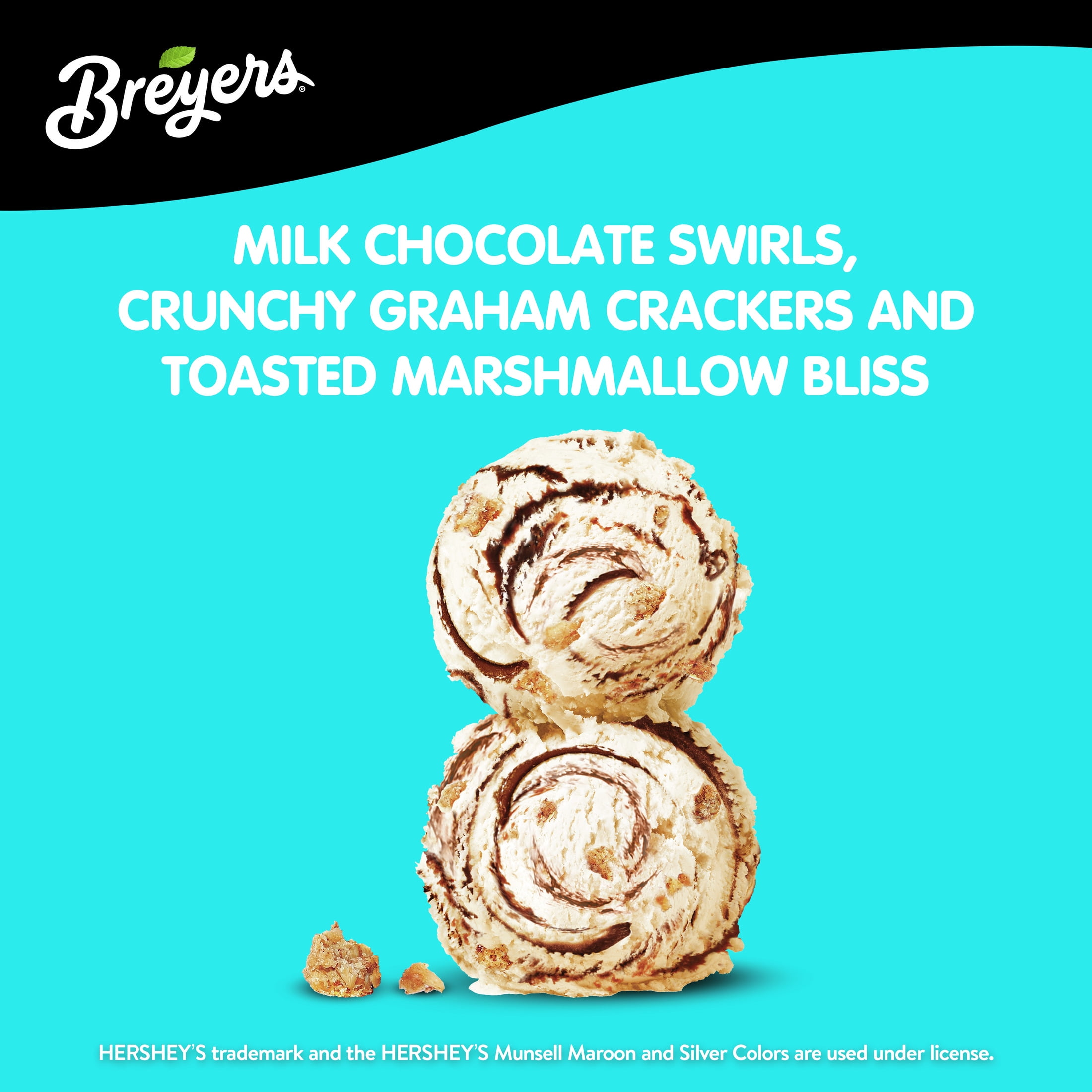 Breyers Campfire Collection S'mores Ice Cream with Hershey's Milk Chocolate, 1.5 Qt